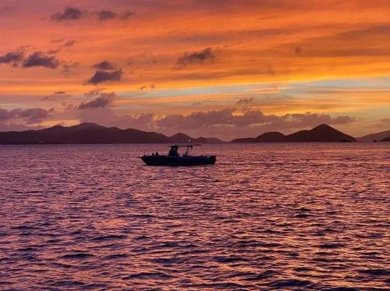 USVI Sunset & Snorkel Private Powerboat Charter - Sunset Sailing charter departing from Cruz Bay, St. John (National Park Visitors Center Dock) · Westin Resort, St. John · Sapphire Beach Marina, St. Thomas (East End), US Virgin Islands | 2.5 Hours, up to 12 guests
